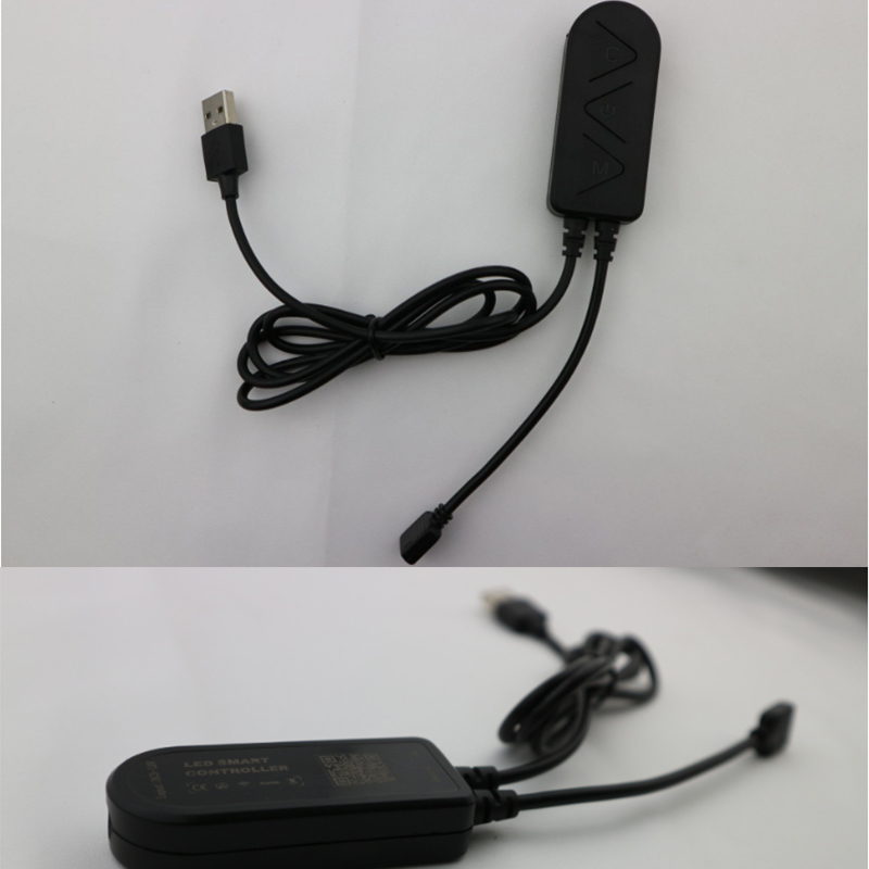 DC5V USB-4PIN 3Key Graffiti APP WiFi RGB LED Light Controller, Work With Alexa & Google Assistant DC5V USB-4PIN 3Key Graffiti APP WiFi RGB LED Light Controller, Work With Alexa & Google Assistant